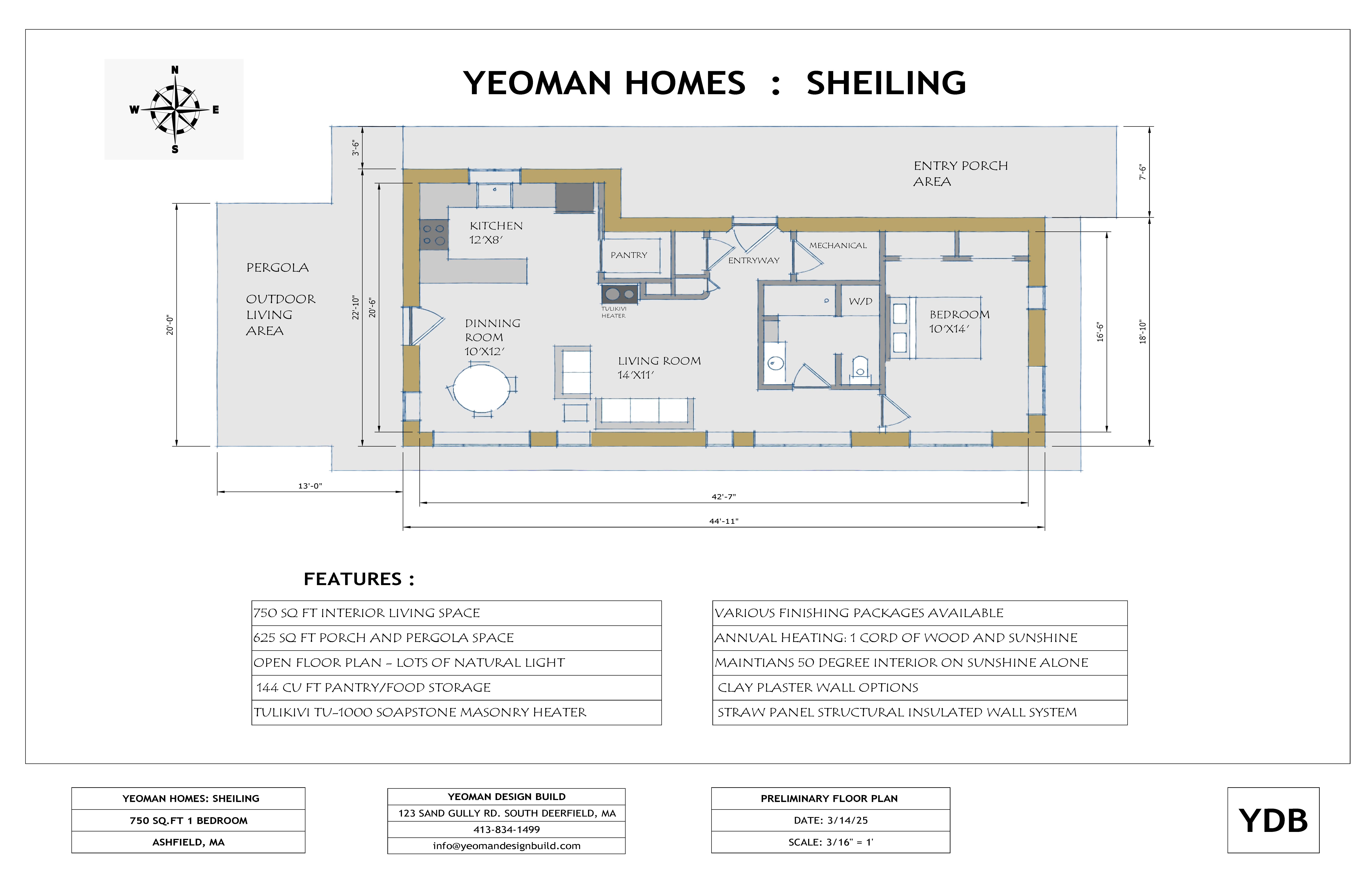 Yeoman Homes SHEILING floor plan layout