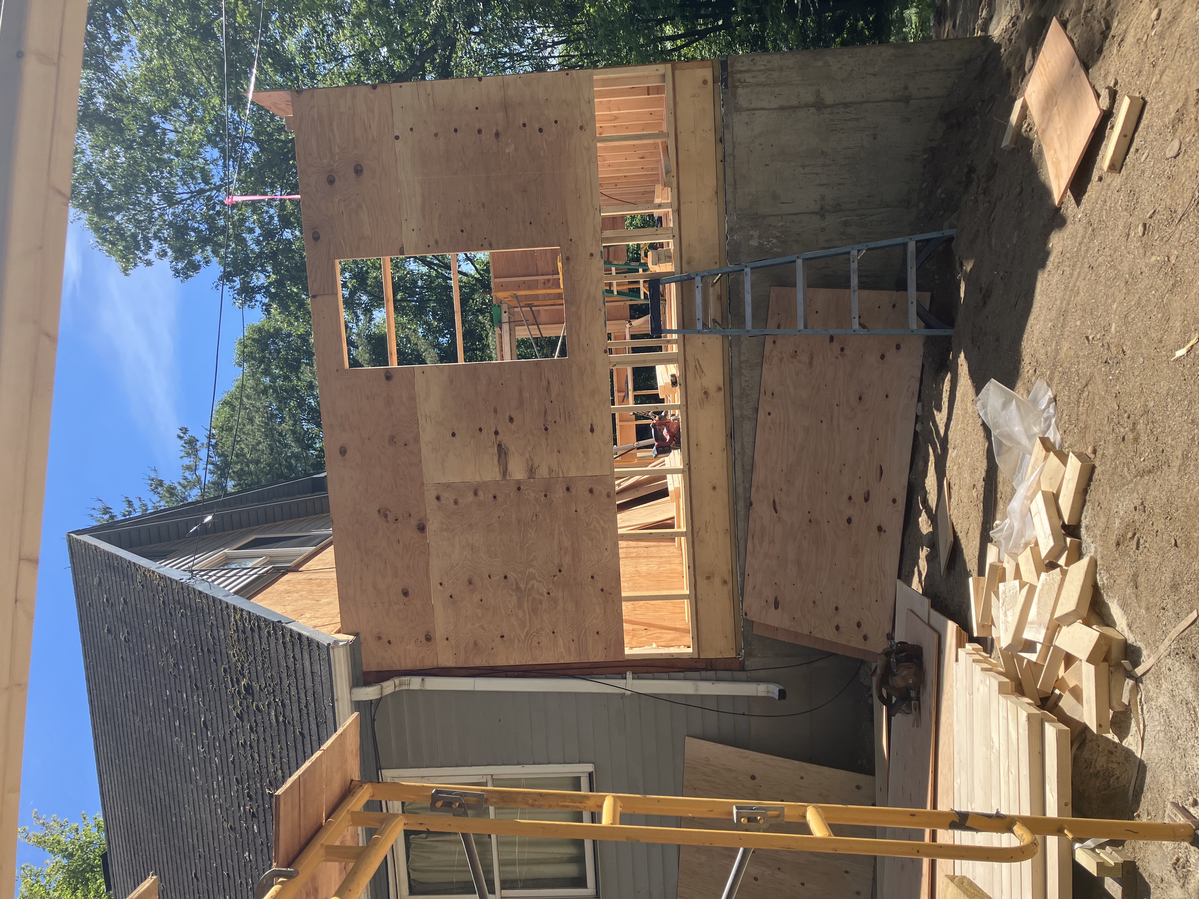 Deerfield MA Custom carpentry addition being built